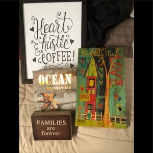 Lot wooden sign decor